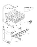 Upper dishrack and water feed parts