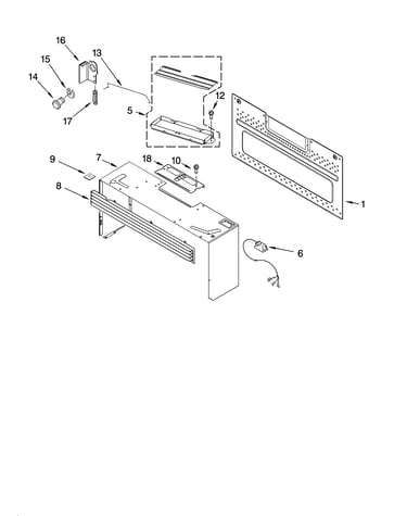 Cabinet and installation parts