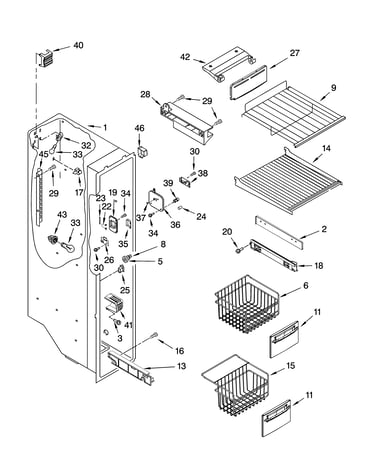 Freezer liner parts