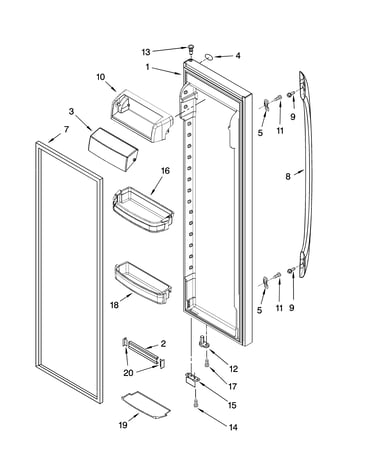Refrigerator door parts