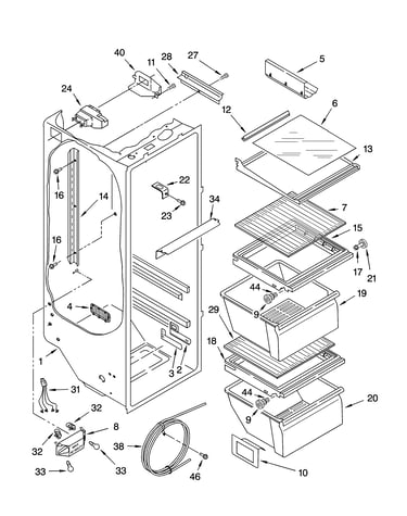 Refrigerator liner parts