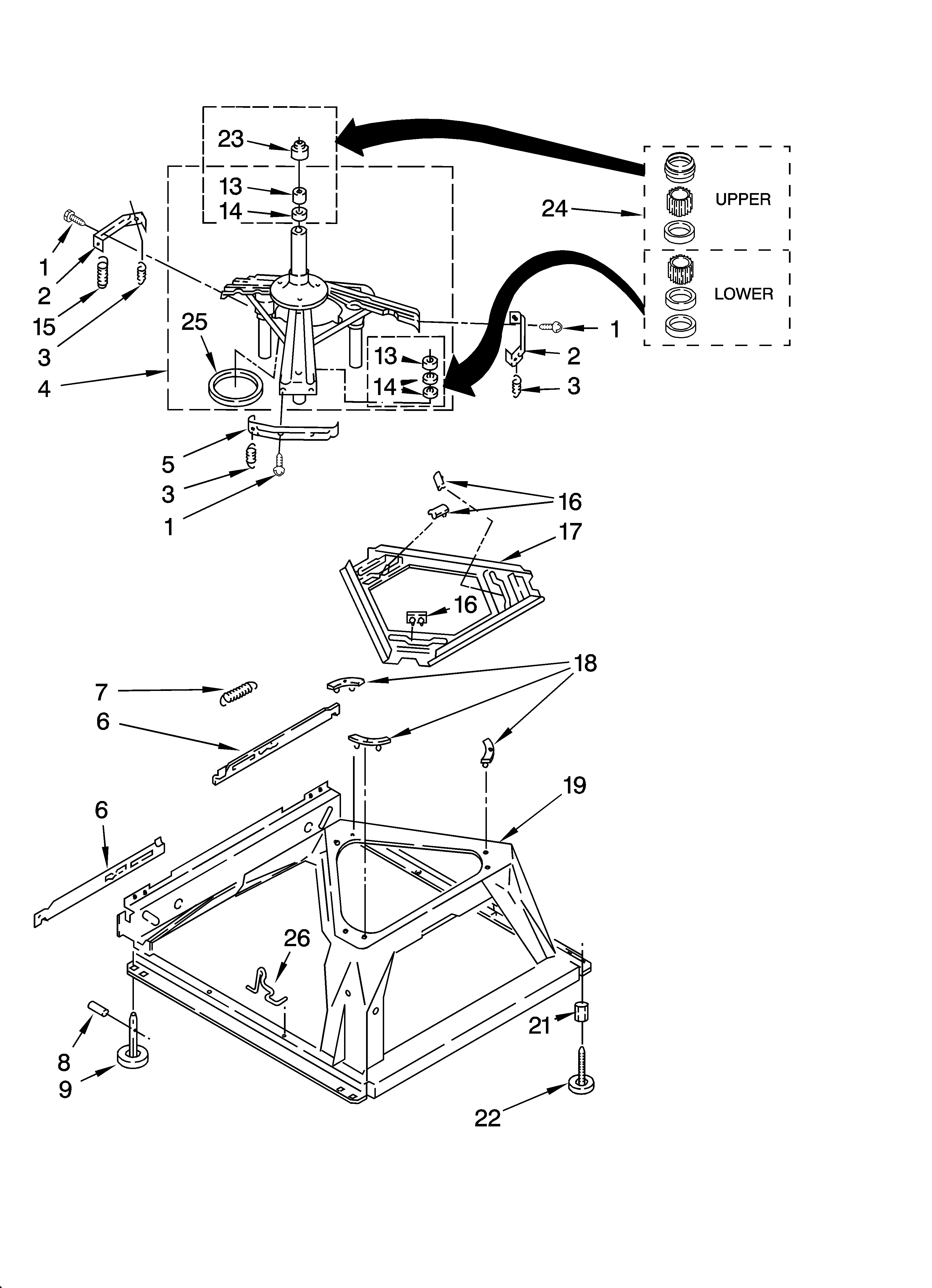 Machine base parts