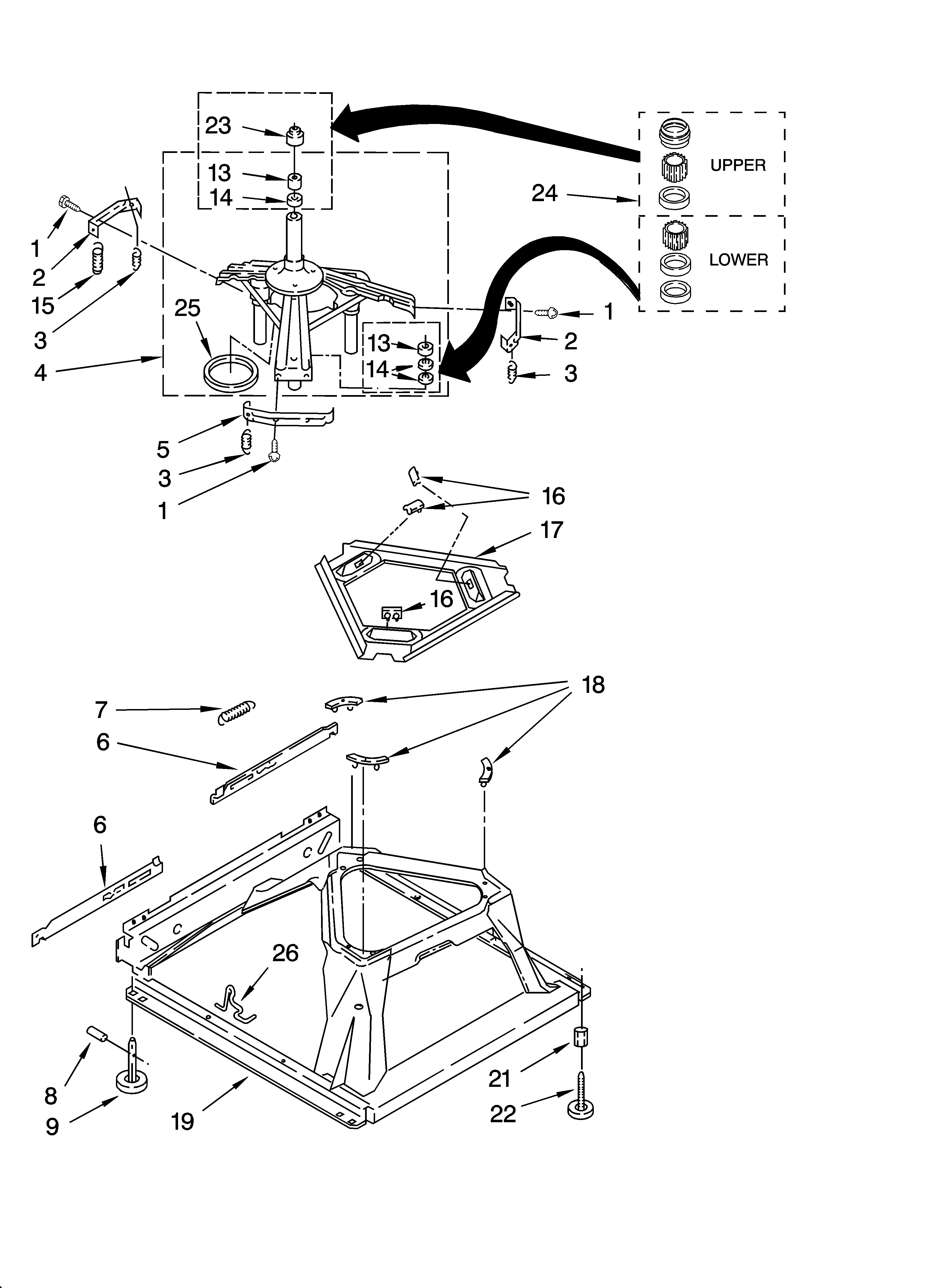 Machine base parts