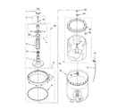 Kenmore 11016812502 agitator, basket and tub parts diagram