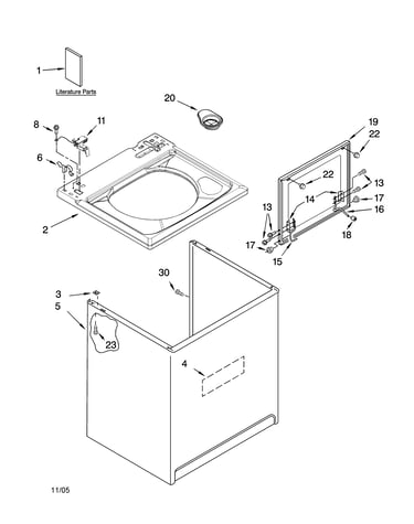 Top and cabinet parts