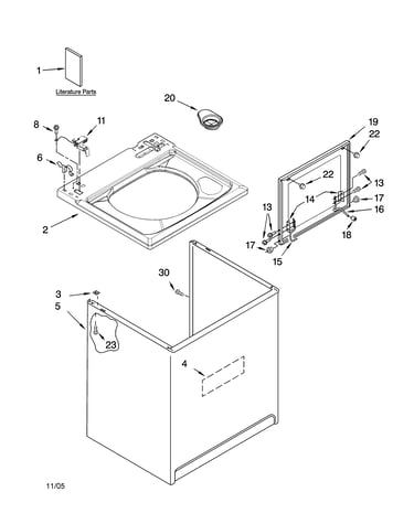Top and cabinet parts