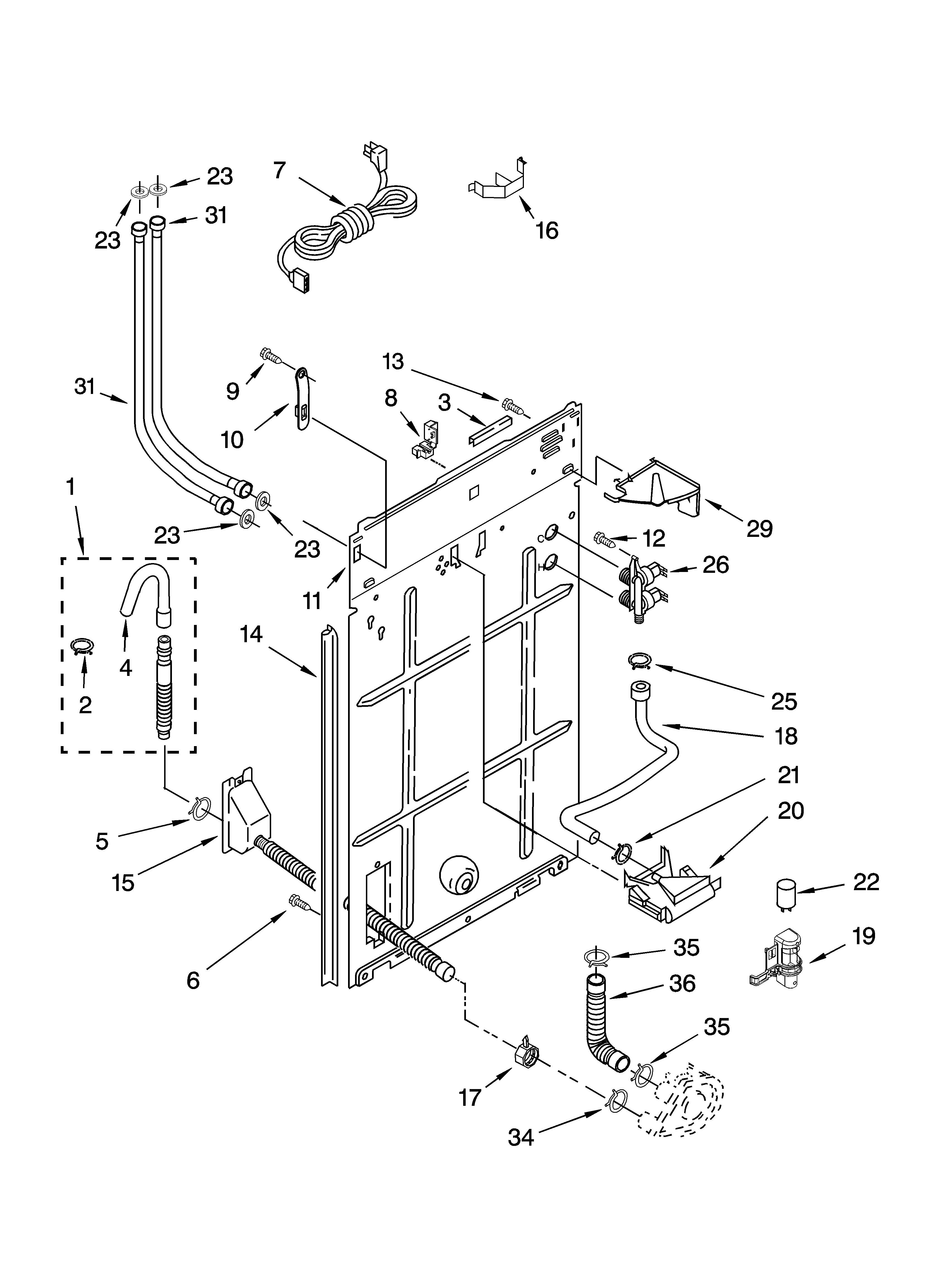 Rear panel parts