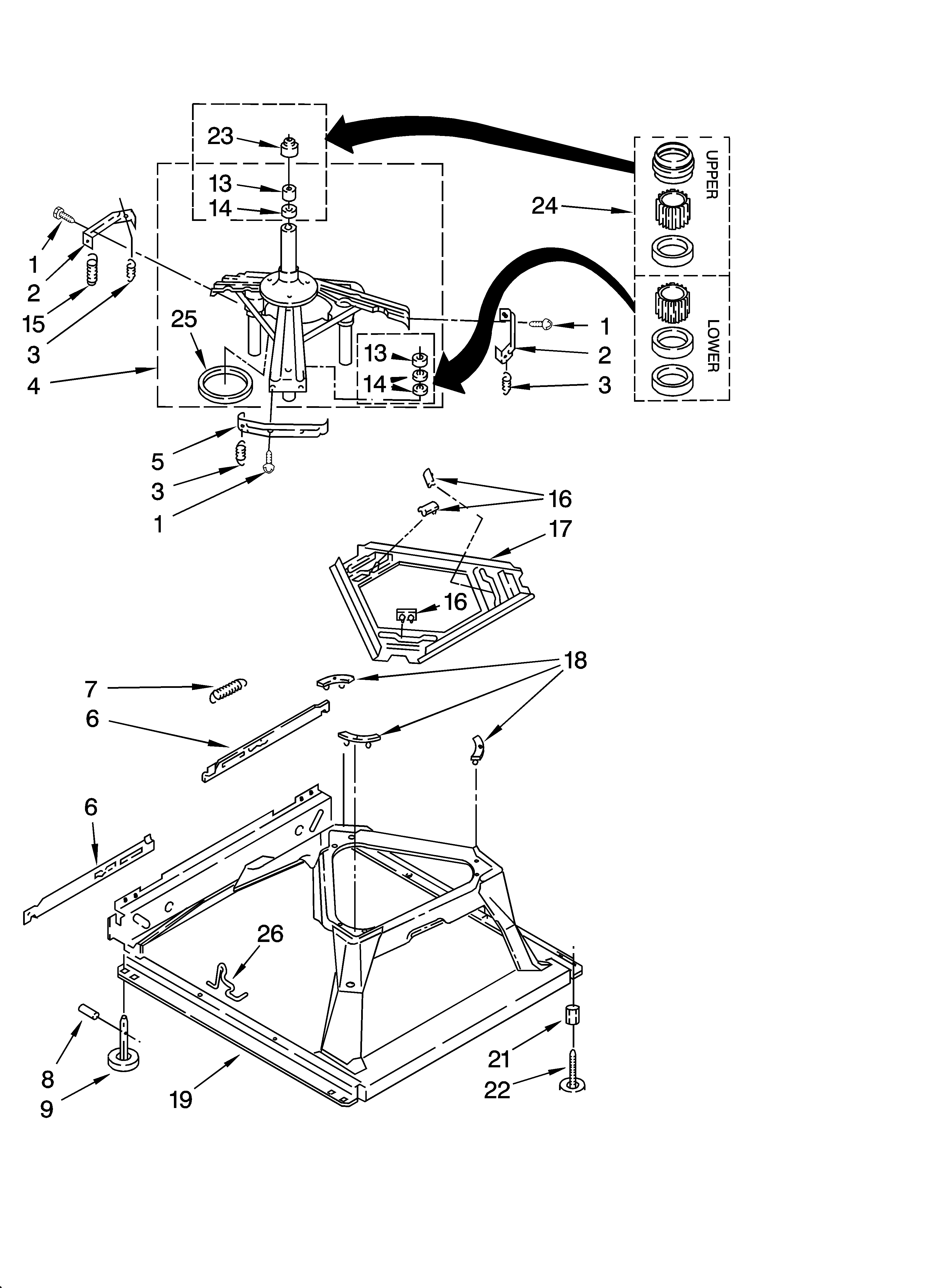 Machine base parts