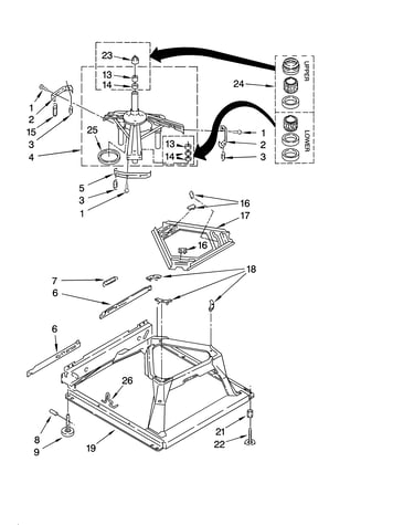 Machine base parts