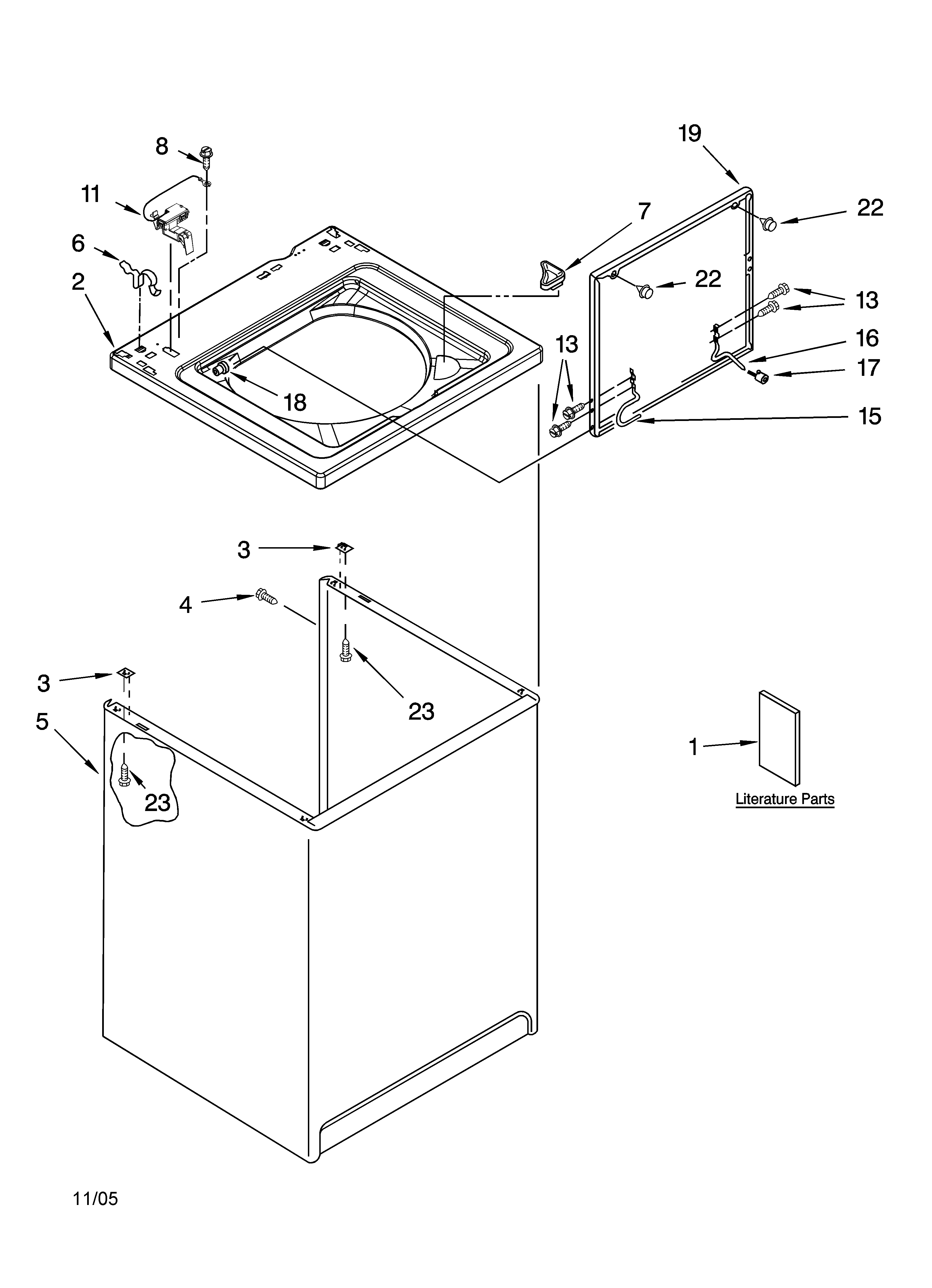 Top and cabinet parts
