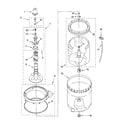 Kenmore 11026752502 agitator, basket and tub parts diagram