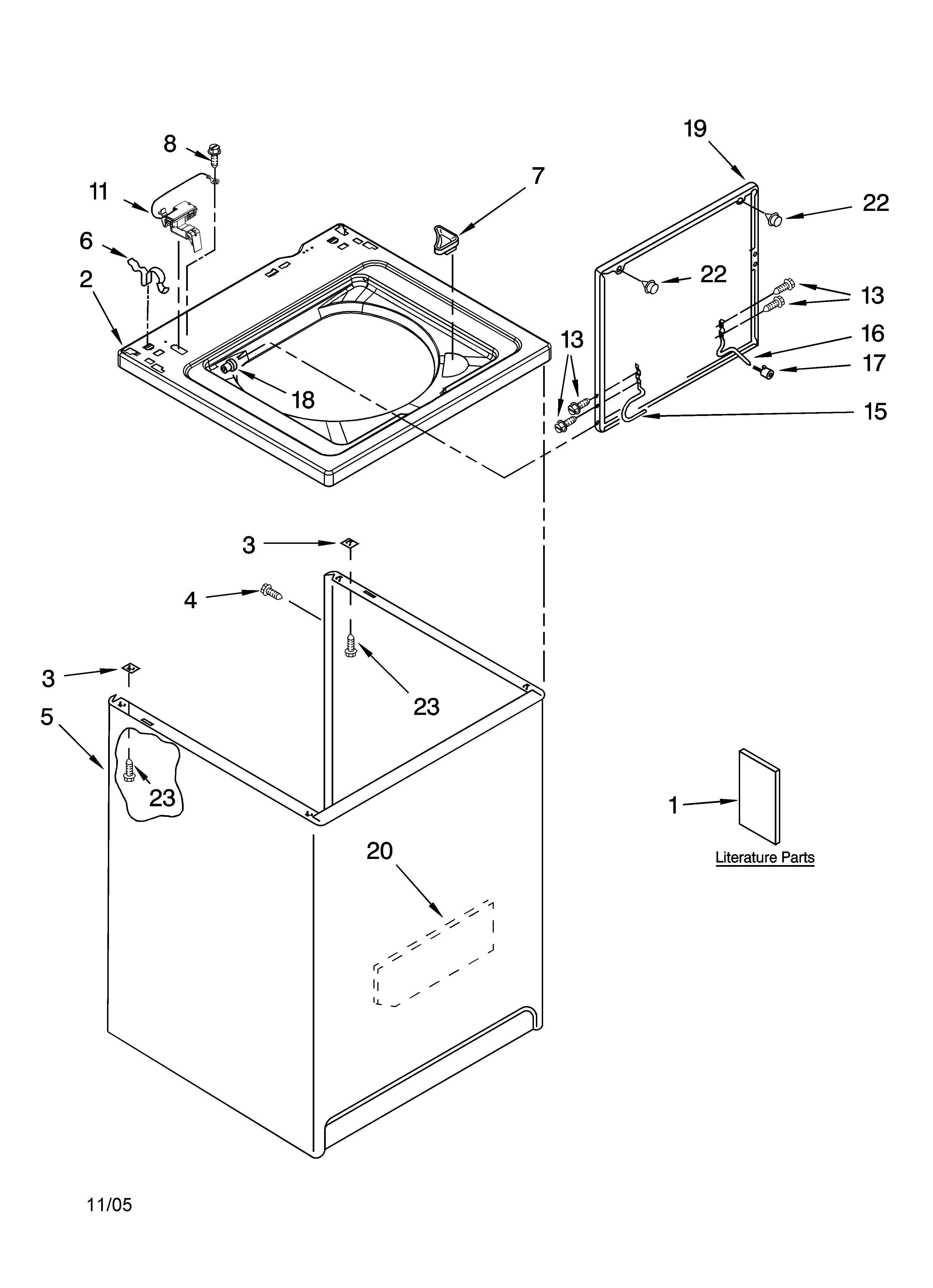 TOP AND CABINET PARTS