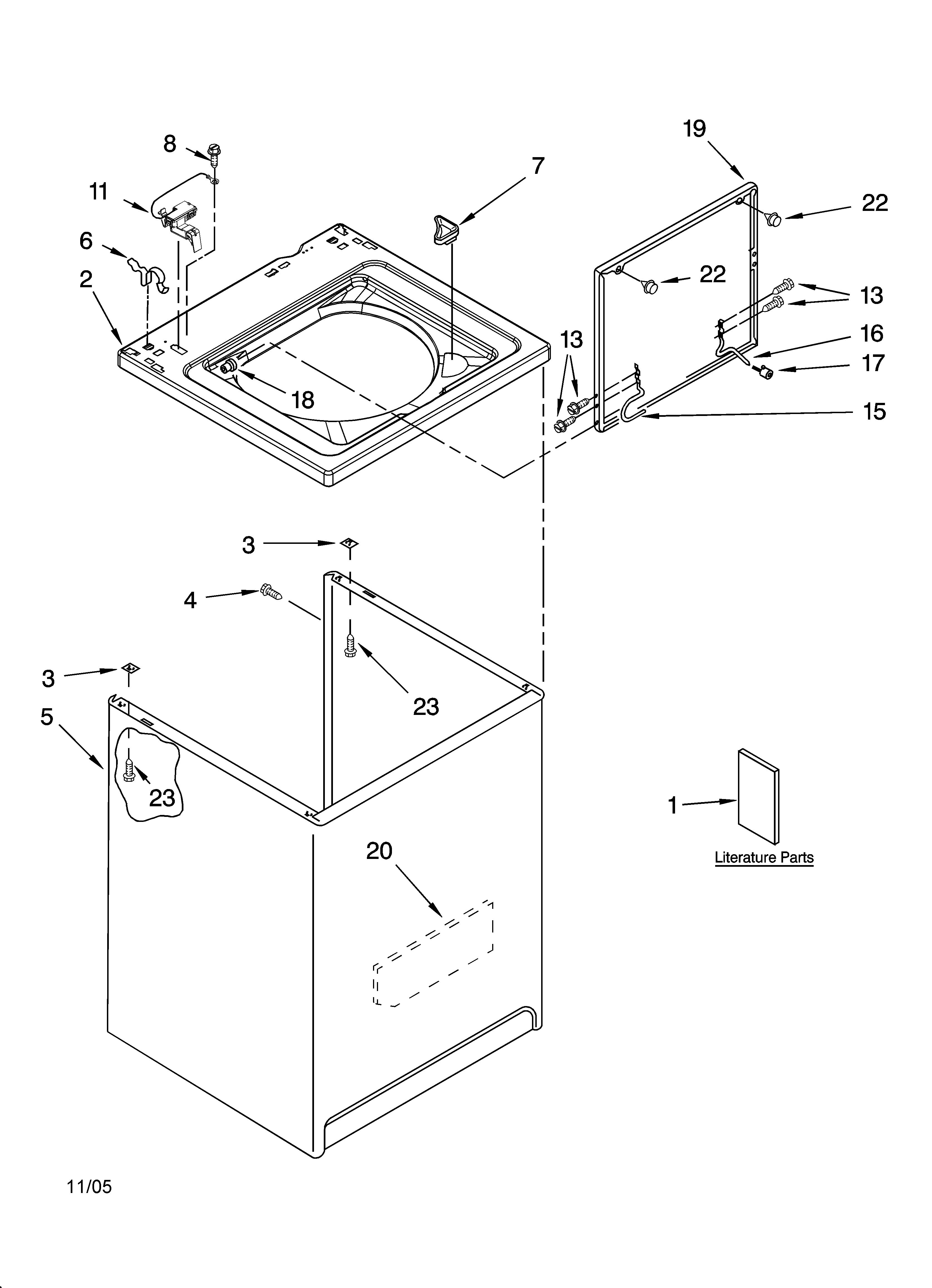 Top and cabinet parts