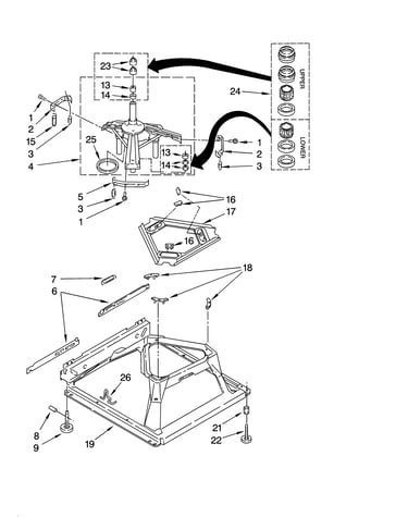Machine base parts