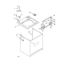 Kenmore Elite 11026944502 top and cabinet parts diagram