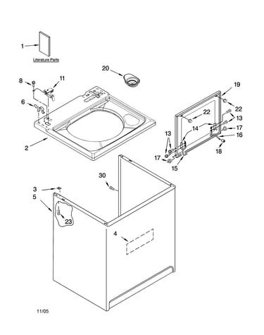 Top and cabinet parts