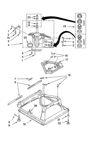 Machine base parts