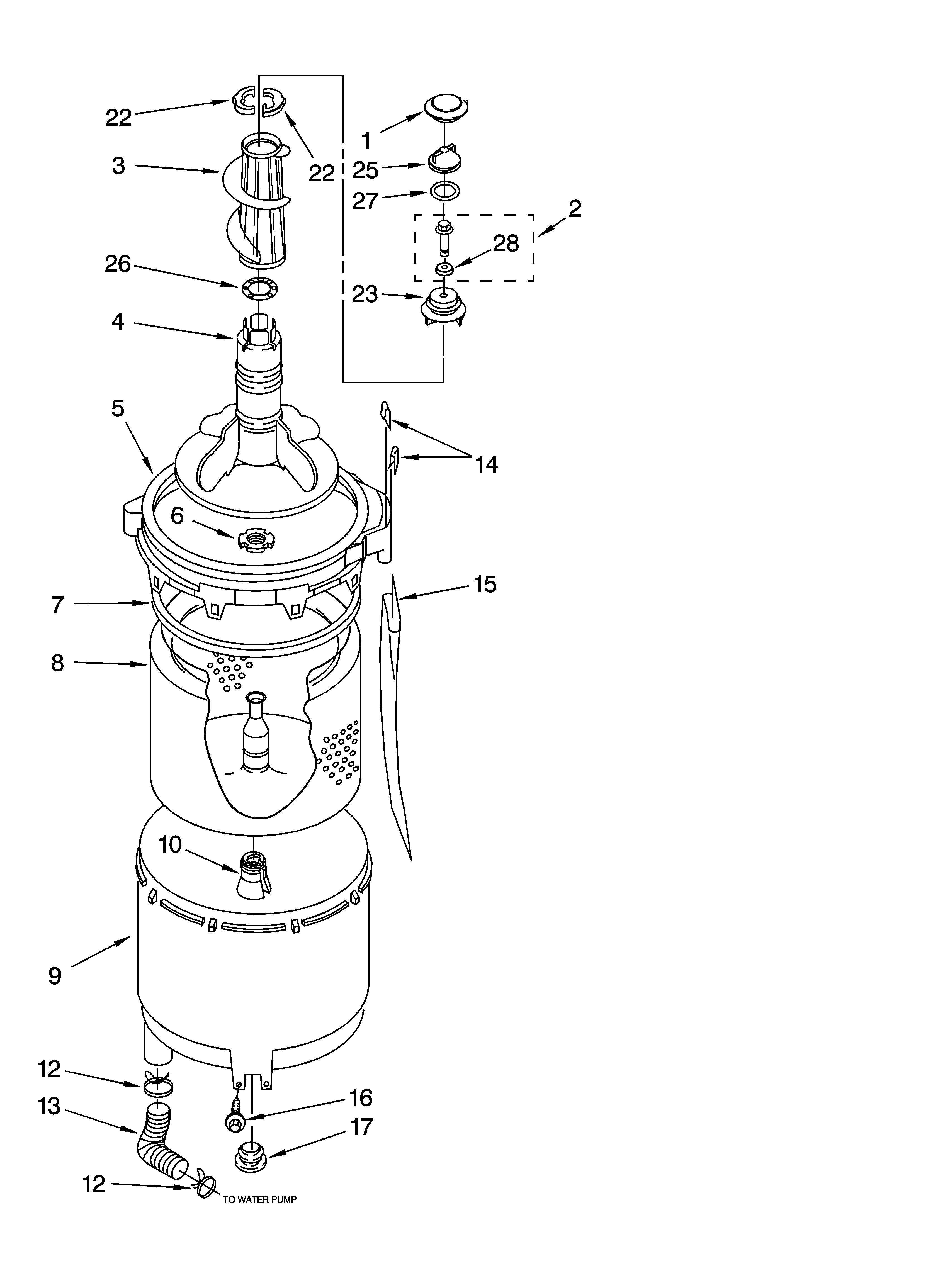 Tub and basket parts