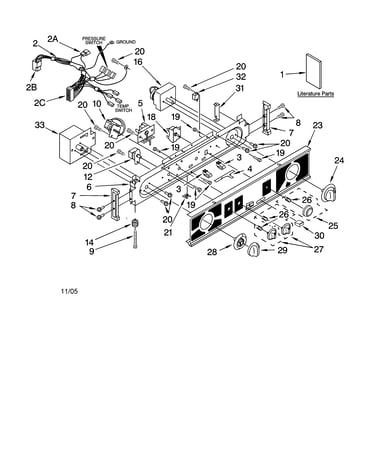 Washer/dryer control panel parts