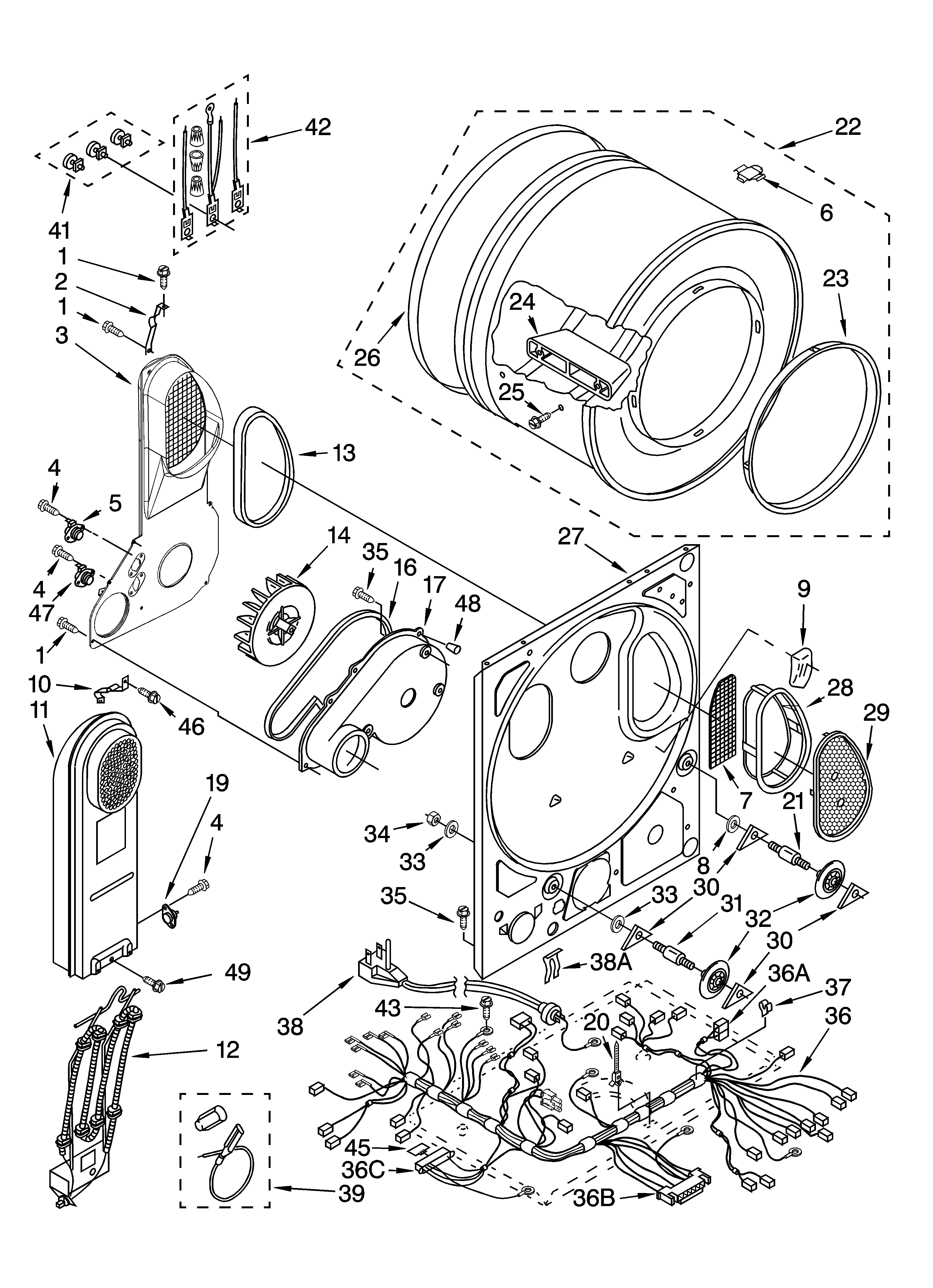 Dryer bulkhead parts