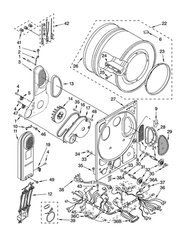 Dryer bulkhead parts