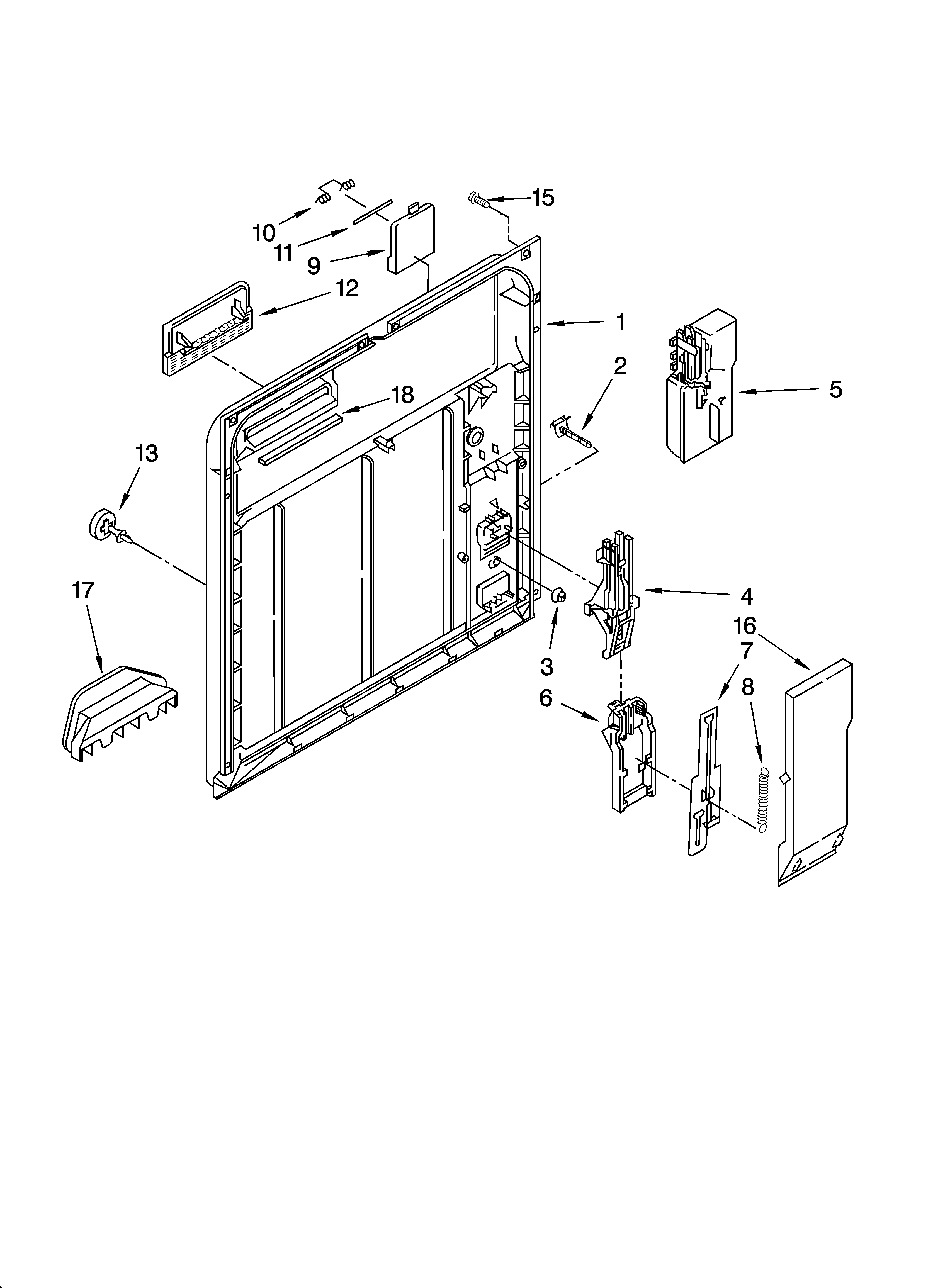 Inner door parts