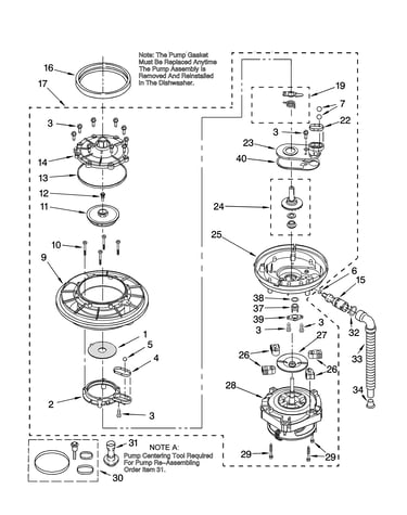 Pump and motor parts