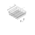 Kenmore 665743892 upper rack and track parts diagram