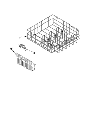 Lower rack parts, optional parts (not included)