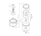 Kenmore 11026332502 agitator, basket and tub parts diagram