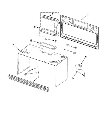 Cabinet and installation parts