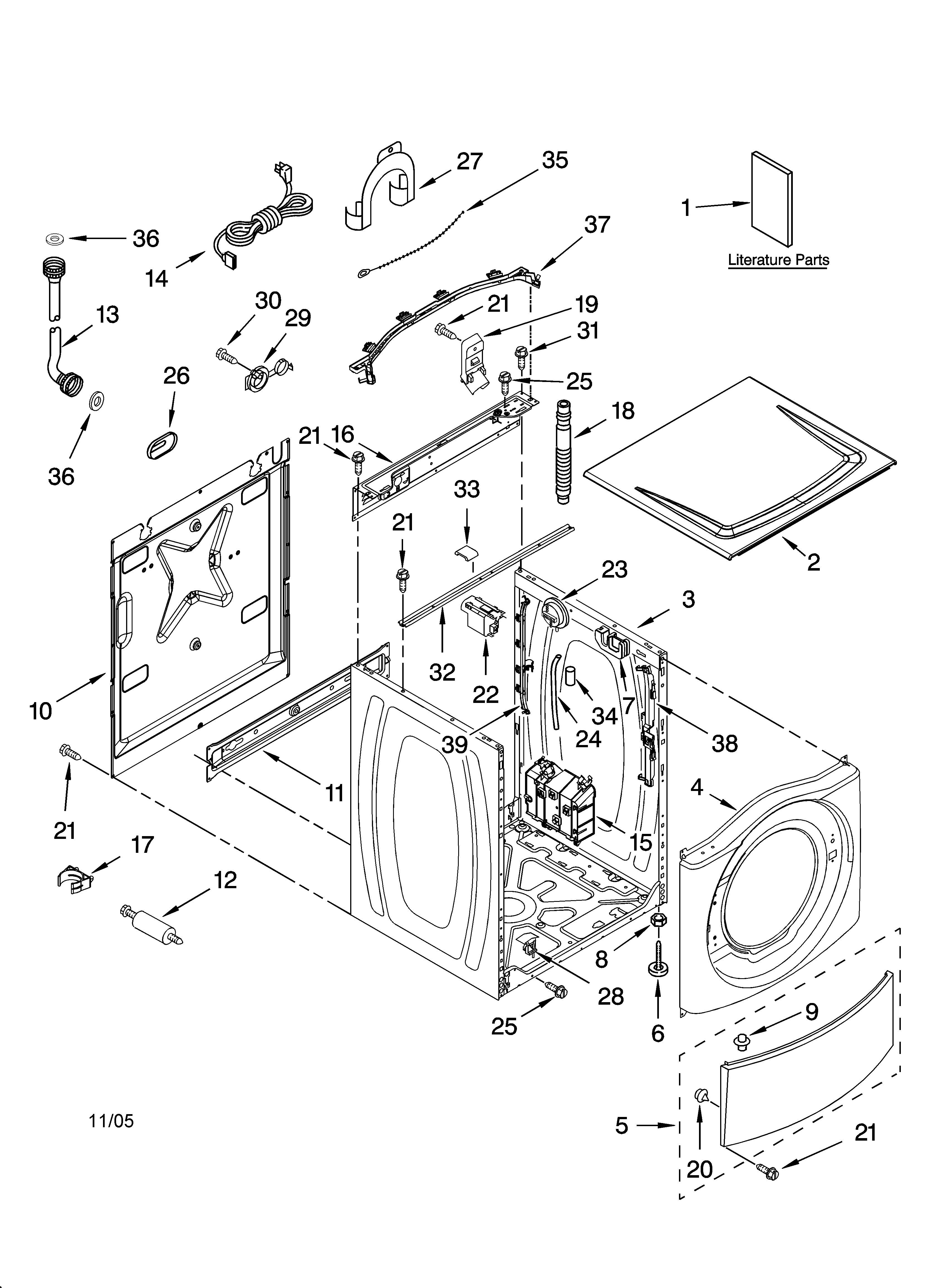 Top and cabinet parts