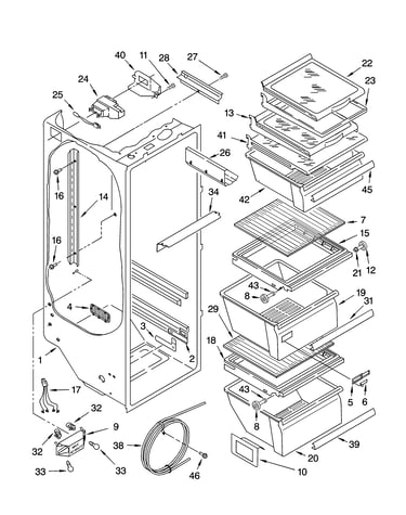 Refrigerator liner parts