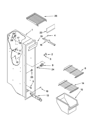 Freezer liner parts