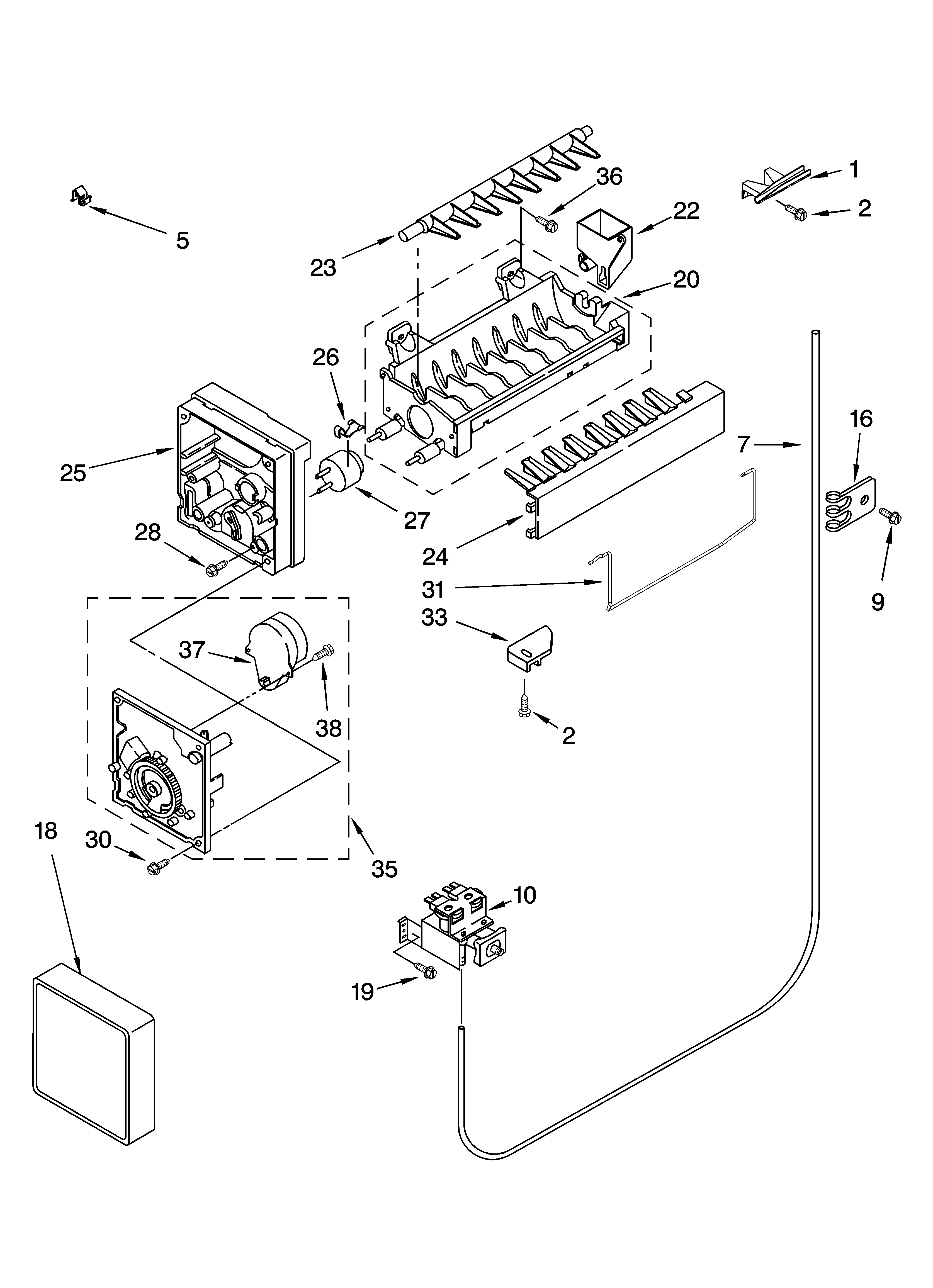 Icemaker parts, optional parts