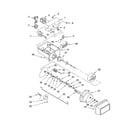 Kenmore 10655546402 motor and ice container parts diagram