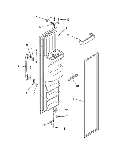Freezer door parts