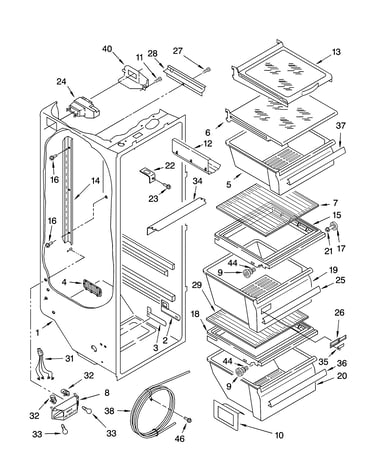 Refrigerator liner parts