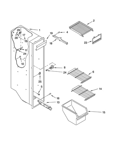 Freezer liner parts