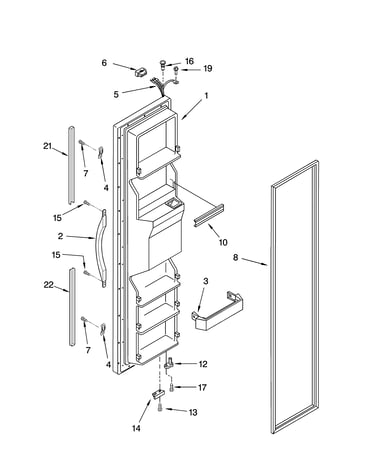 Freezer door parts