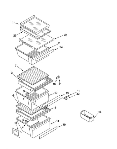Refrigerator shelf parts