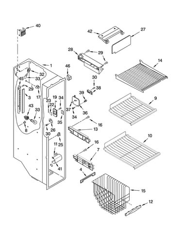 Freezer liner parts
