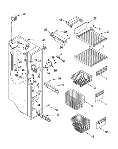Freezer liner parts
