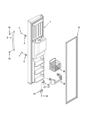 Freezer door parts