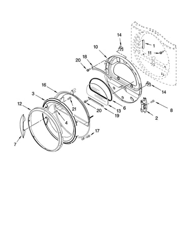 Door parts, optional parts (not included)