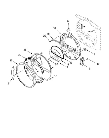 Door parts, optional parts (not included)