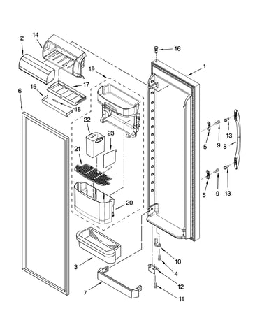 Refrigerator door parts