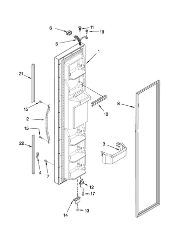 Freezer door parts