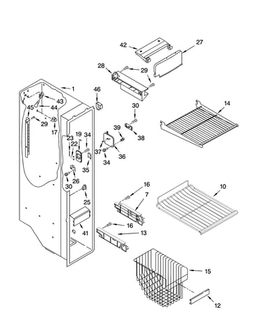 Freezer liner parts