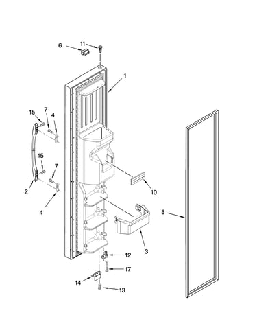 Freezer door parts